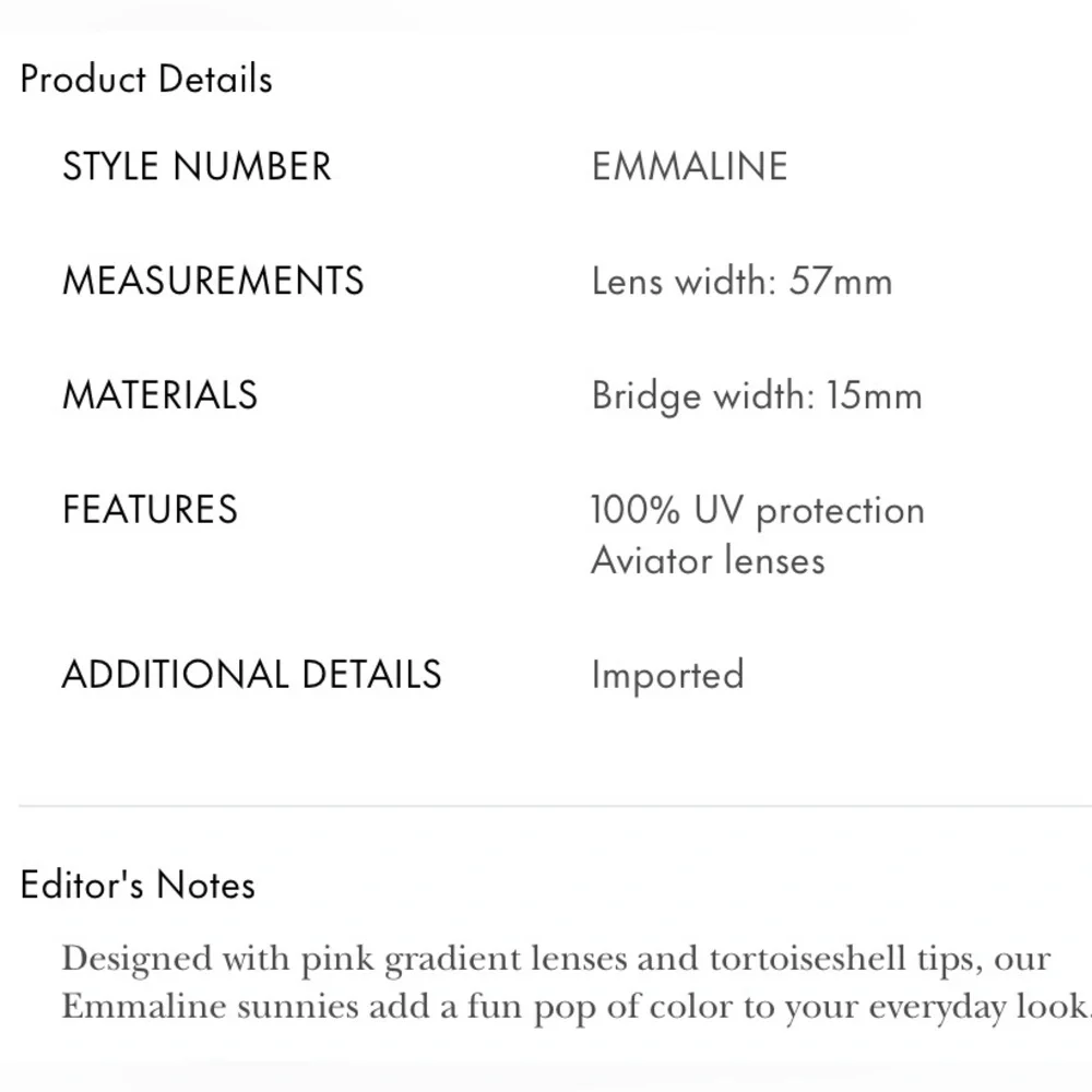 NWT Kate Spade New York Emmaline Rose Gold Sunglasses - Picture 4 of 9